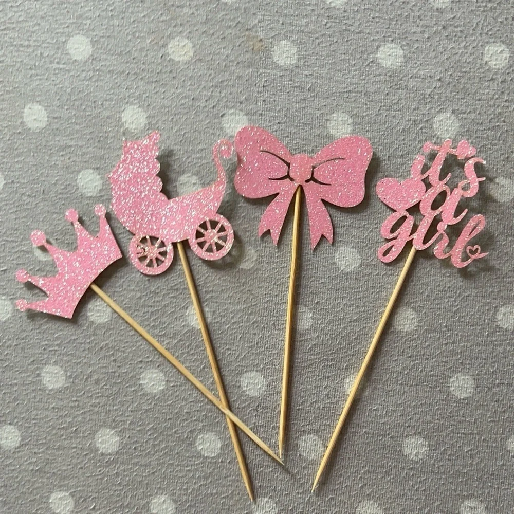 It’s a Girl cupcake toppers NEW